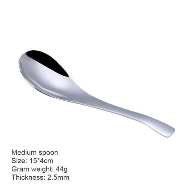 Stainless Dessert Rice Soup Spoons Kitchen Thick Silver Spoon Flatware Tableware